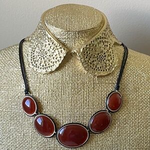 VTG AXCESS Xc Caramel Resin Princess Length Necklace